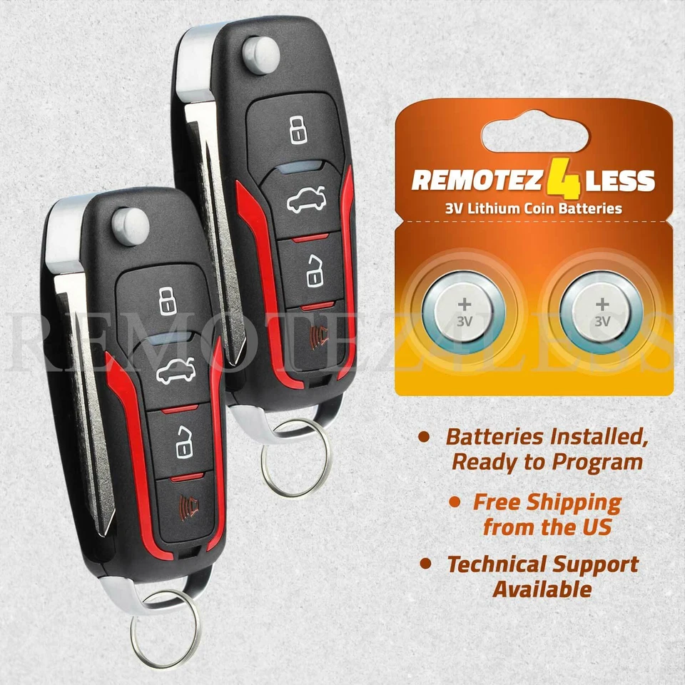 2 For 2003 2004 2005 Ford Thunderbird Remote Flip Key Fob 80 Bit Foto 1 de 4