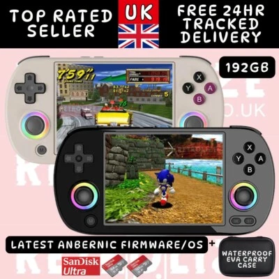 ANBERNIC RG40XX H 192 GB - SanDisk Ultra SD - Console di emulazione retrò + custodia