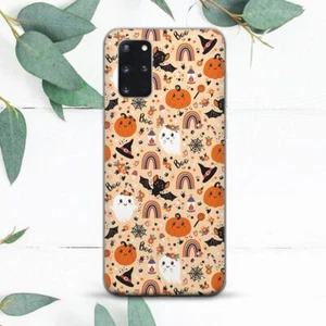 Halloween Ghost Pumpkin Flowers Case For Samsung Note 20 S20 S21 S22 S23 S24 FE - Picture 1 of 1
