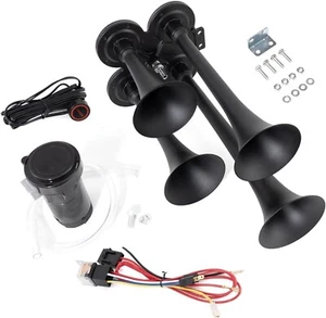 FARBIN truck air horn 150DB train horn 12V 4-horn car horn with compressor - Bild 1 von 7