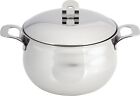 Brand New 7-1/2" QT Stainless Stockpot Cauldron w/ Sandwiched Base & Lid, Silver