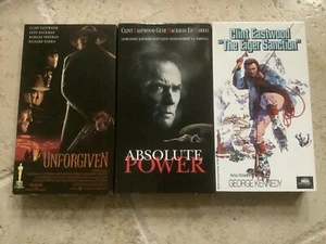 VHS Tapes Clint Eastwood Lot - Unforgiven, Absolute Power & The Eiger Sanction - Picture 1 of 13