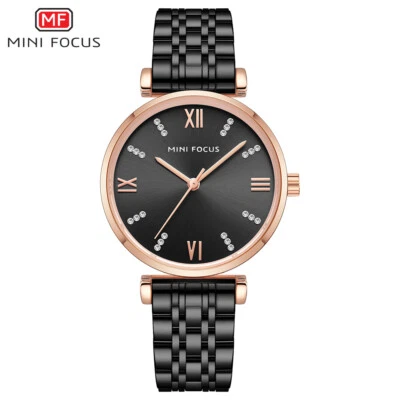 Reloj pulsera MINI FOCUS para mujer marca superior esfera de diamantes de imitación dama niña acero Foto 1 de 4