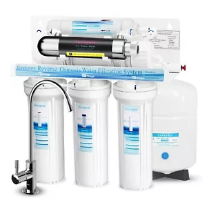 Geekpure 6 Stage Reverse Osmosis RO Water Filter System - UV Sterilizer 75 GPD - Picture 1 of 11