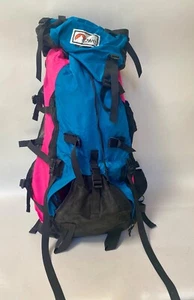 Lowe Alpine Sirocco Backpack Hiking Blue Pink Colorblock Vintage Outdoors - Picture 1 of 12