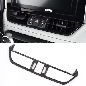 For Toyota RAV4 2019-2024 Carbon Fiber Dashboard Middle Air Outlet Vent Cover - Picture 1 of 4