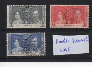 British Commonwealth - Omnibus - 1937 Coronation - Cyprus - used set - Picture 1 of 1