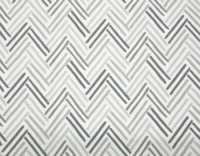 KRAVET THOM FILICIA FLEET STONE GRAY GEOMETRIC 100% LINEN FABRIC BY YARD 54"W - Image 1 of 4