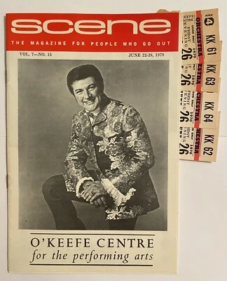 Programa de conciertos para piano Liberace 1970 y 4 talones de entradas O’Keefe Centre Toronto Foto 1 de 4