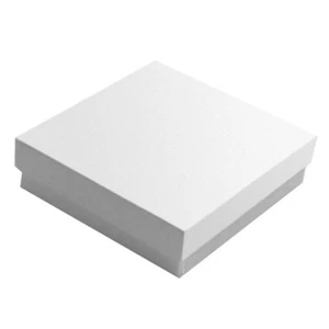 Hochglanz Weiß Baumwolle Gefüllte Pappschachtel Schmuck Geschenkboxen ~ 100, 200, 500 - Bild 1 von 17