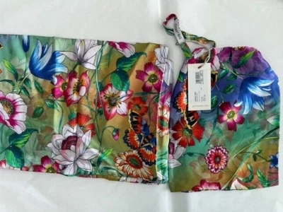 Funda de Almohada Johnny Was Decklyn Mariposa de Seda Hogar Cremallera Floral Verde Azul 1 Unidad Nueva con Etiquetas Foto 1 de 4