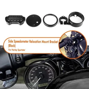 Supporto Laterale per Posa Tachimetro Per Harley Sportster Nero - Foto 1 di 1