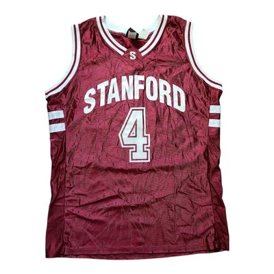 复古 Wilsons 深红斯坦福红衣主教女式大号篮球球衣 #4 — 第 1/4 张图片