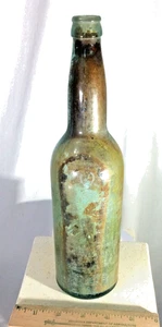 Antique A.B.Co 1905-1929 - green glass blop top bottle - euc - - Picture 1 of 4