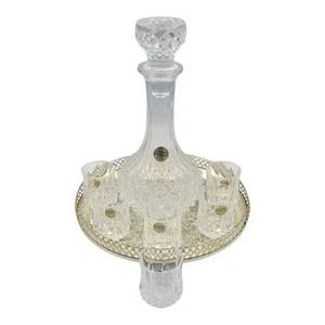 Cristal D'Arques Dekanter Set - 6 Gläser + Tablett - Vintage 70er-80er Jahre - sehr guter Zustand - Bild 1 von 16