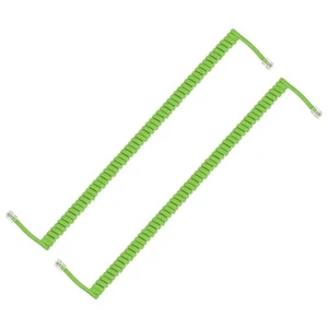 2 Pack 9.8 Feet(Coiled 1.6 Feet) Phone Cord for Landline, Green - Photo 1/6