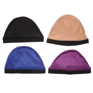Gorro de ducha satinado 4 piezas niños mujeres niñas sombreros noche dormir para - Imagen 1 de 12
