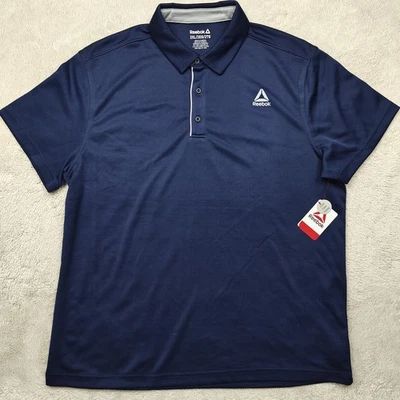 Camisa Polo Reebok Performance Para Hombre 2XL Azul Marino Golf Tenis Calce Clásico Nueva con Etiquetas Foto 1 de 4