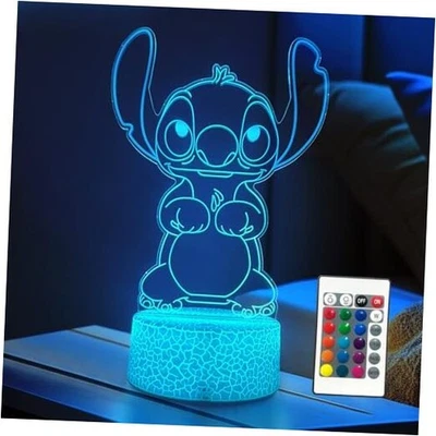 Cool Night Light,16 Color Night Light,3D LED Lamp with Smart Remote Stitch - Image 1 of 4