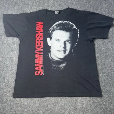 Camiseta De Colección 1993 Sammy Kershaw Country Tour Para Hombre L Banda de Puntada Única Camiseta Negra Foto 1 de 4