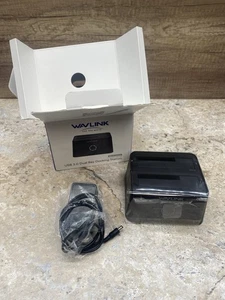 WAVLINK Hard Drive Docking Station Clone USB3.0 Dual Bay For 2.5" 3.5" HDD SSD - Picture 1 of 8