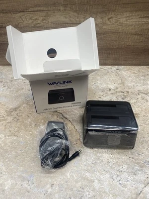 WAVLINK Hard Drive Docking Station Clone USB3.0 Dual Bay For 2.5" 3.5" HDD SSD - Image 1 of 4