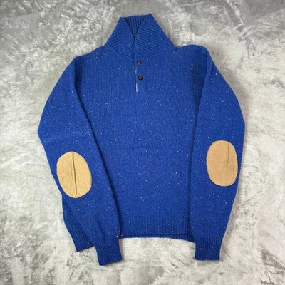 VTG Pendleton Sweater XL Men's Elbow Pads USA Made Shawl Ragg 100% Virgin Wool - Image 1 of 4