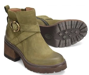 Botines Söfft Aqua Talla 6 Jenine Fern Verde Grano Completo Cuero Gamuza Botines - Imagen 1 de 12