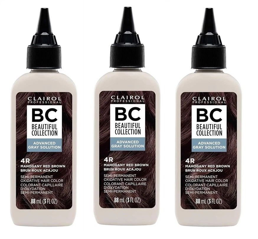 BL Clairol Beautiful Ags Coll. #4R Mahogany Red Brown 3oz X 3 Packs - Image 1 of 1