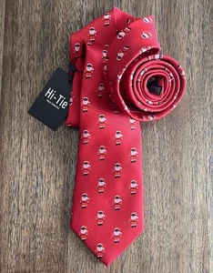 Afroamerikanische/schwarze Weihnachtskrawatte Weihnachtsmann rot Urlaub Herrenkrawatte Party - Bild 1 von 6