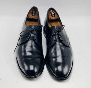Allen Edmonds Kenilworth einfache Zehenpartie Blucher schwarze Lederschuhe 9 D - Bild 1 von 8