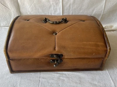 "Bolso de mano estuche de joyería de gamuza vintage de 12"" x 10"" con cierre elegante" Foto 1 de 4
