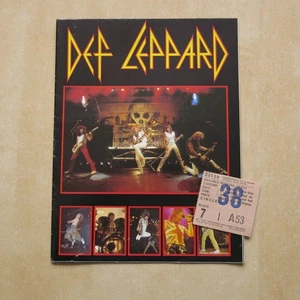DEF LEPPARD Fold out poster tour magazine and Hammersmith ticket 1983 - Bild 1 von 3