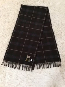 L.L. Bean Wolle Kaschmir Schal grau kariert 52"x12" Made in Scotland weich klassisch - Bild 1 von 17