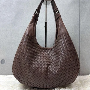 Bottega Veneta Campana Intrecciato Braun Leder Schultertasche Hobo Gewebt Vintage - Bild 1 von 13
