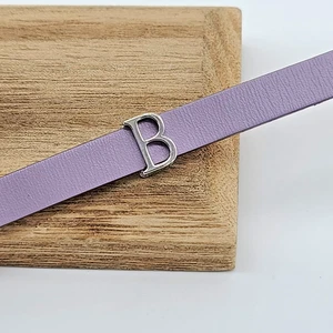 Keep Collective Key Charm Letter B Shiny Silver Sliding Initial - Picture 1 of 8