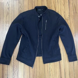 Marc Anthony Jacket Mens Medium Black Full Zip Moto Biker Fleece Lined Casual - Picture 1 of 6