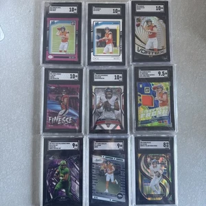 9 card Bo Nix  rookie graded lot SGC - Picture 1 of 10