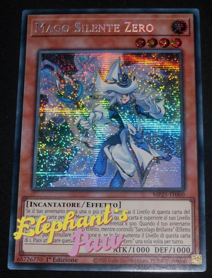 Yugioh - Mago Silente Zero RARA SEGRETA - MP25-IT060 1° Edizione - Immagine 1 di 1