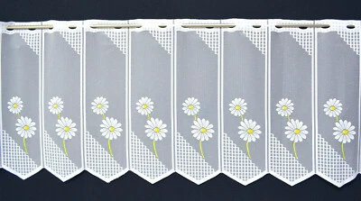 Margeriten Scheibengardine Küchengardine 70 x 50 cm Bistrogardine Gardine Neu - Bild 1 von 4