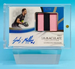 2018-19 Panini Immaculate Italy Gianluigi Buffon Patch Auto 9/12 SP - Picture 1 of 2