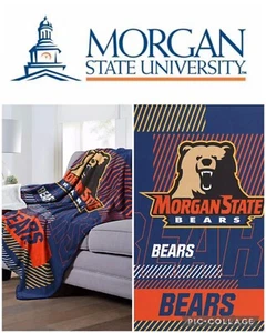 🔵🟠Morgan State University 🐻 Sherpa Wohndecke 60 x 70 🔵🟠 HBCU - Bild 1 von 5