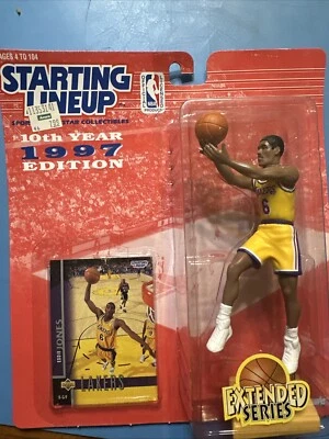 Figura de acción Hasbro Slu 1997 Eddie Jones Los Angeles Lakers alineación inicial (11 Foto 1 de 4