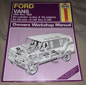 Ford Vans Full Size E-100 thru E-350 1969-1986 Haynes Repair Service Manual #344 - Picture 1 of 2