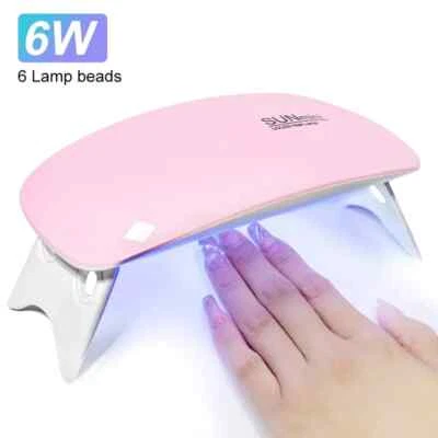 Mini Máquina Secadora de Uñas Portátil 6W Lámpara de Manicura UV de 6 LED Uso en el Hogar Uñas USB Foto 1 de 4