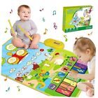 3 in 1 Musical Mat for Toddlers 1-3, Piano Mat & Drum Mat with 2 Sticks, Early 