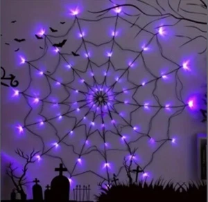 Web Lamp Lighted Spider Web PHL167 New - Picture 1 of 2