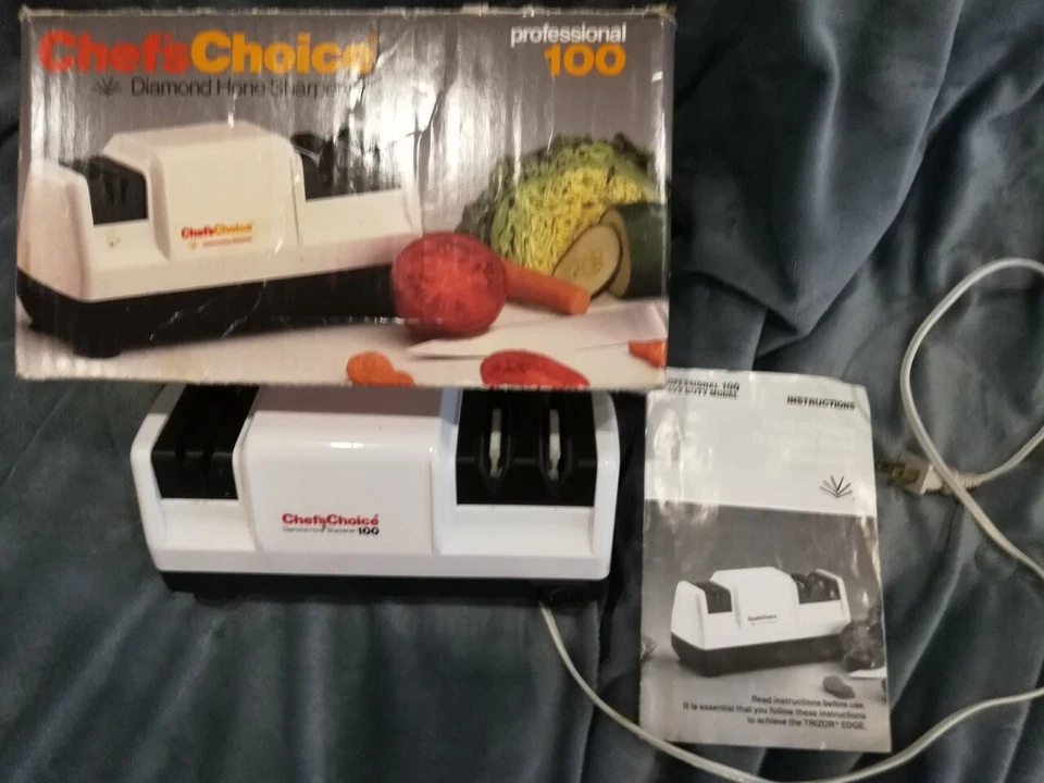 Chefs Choice Diamond Hone Knife Sharpener Model 100 ,box , instructions. - Image 1 of 1