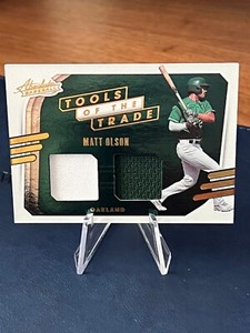 2021 Panini Absolute Matt Olson Tools of the Trade Dual Worn Patch Oakland A's