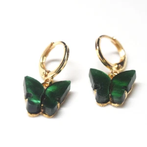 Butterfly Huggies, Earrings for Kids, Butterfly Hoops, Gold Butterfly for Women - Picture 1 of 21
